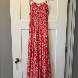 Pinch Red and White Floral Maxi Dress